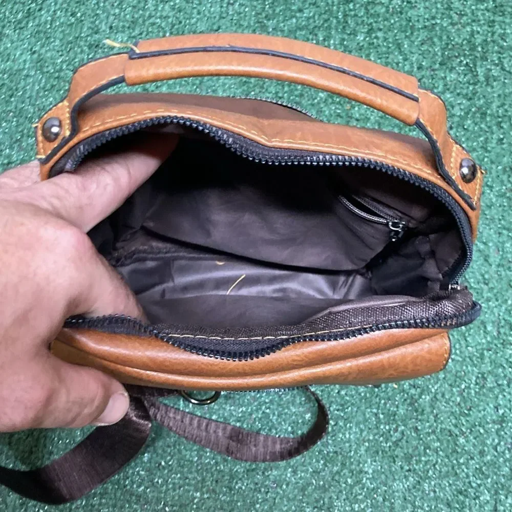 Weixier Anti-Theft Men's Brown Crossbody Messenger Bag (OKPM-04-019)